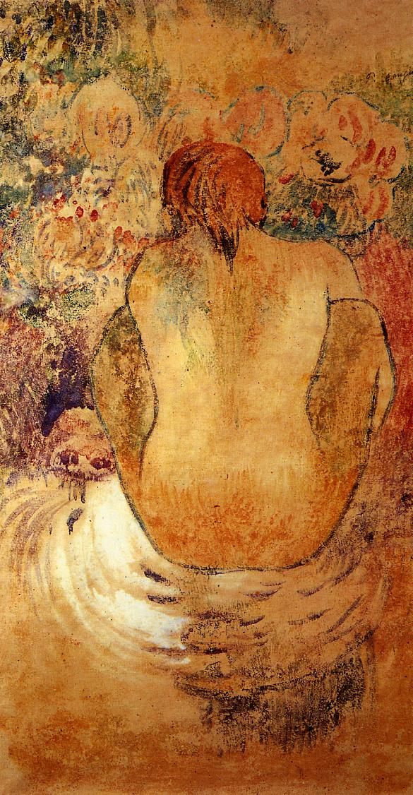 Paul Gauguin Crouching Marquesan Woman See from the Back